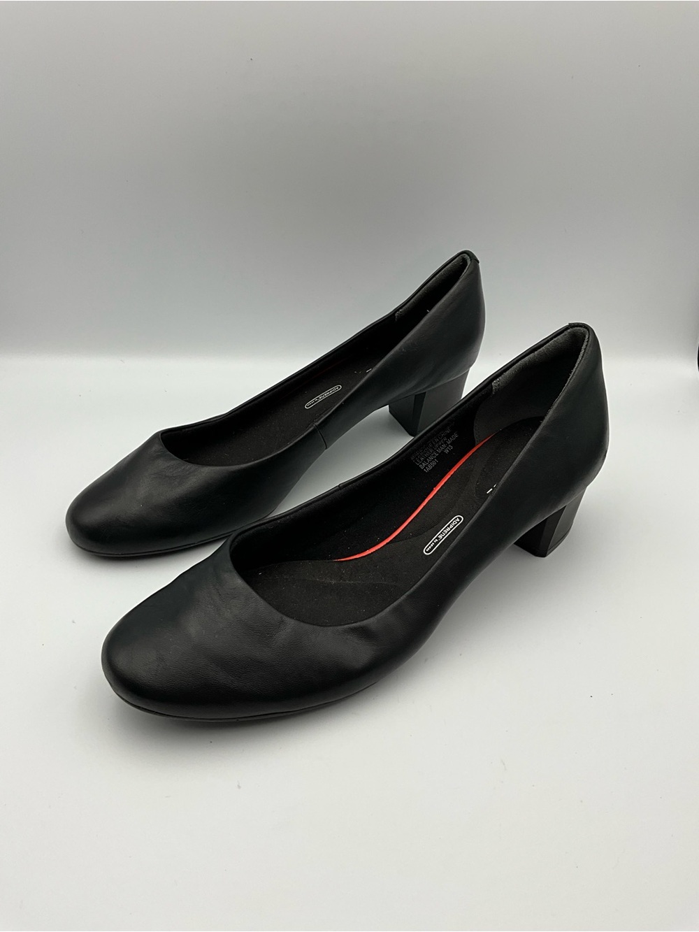 Rockport Pumps Size 11 Black Women's Mid Block Heel Pumps